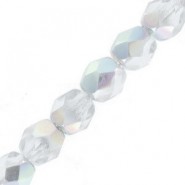 Czech Fire polished faceted glass beads 3mm Crystal AB